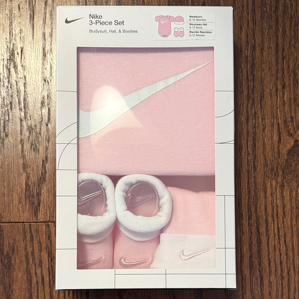 Nike Pink and White Baby Set